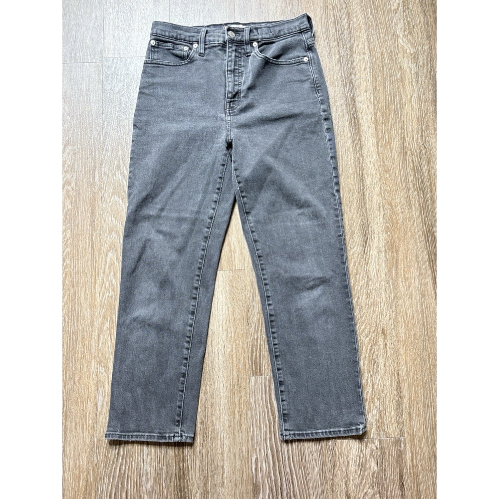 Madewell Jeans Womens 27 Black Classic Straight Leg High Rise Preppy Denim